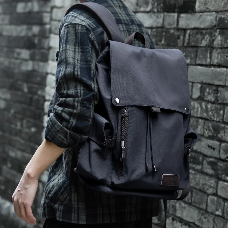 Vintage backpack men's large capacity backpack high school college student schoolbag laptop bag men's bag tide