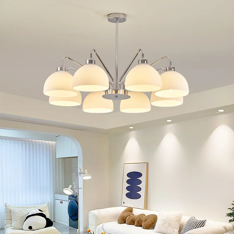 

2025European Style Wrought Iron Chandelier Living Room Lamp Simple Dining Room Lamp Bedroom Lamp American Creative Retro