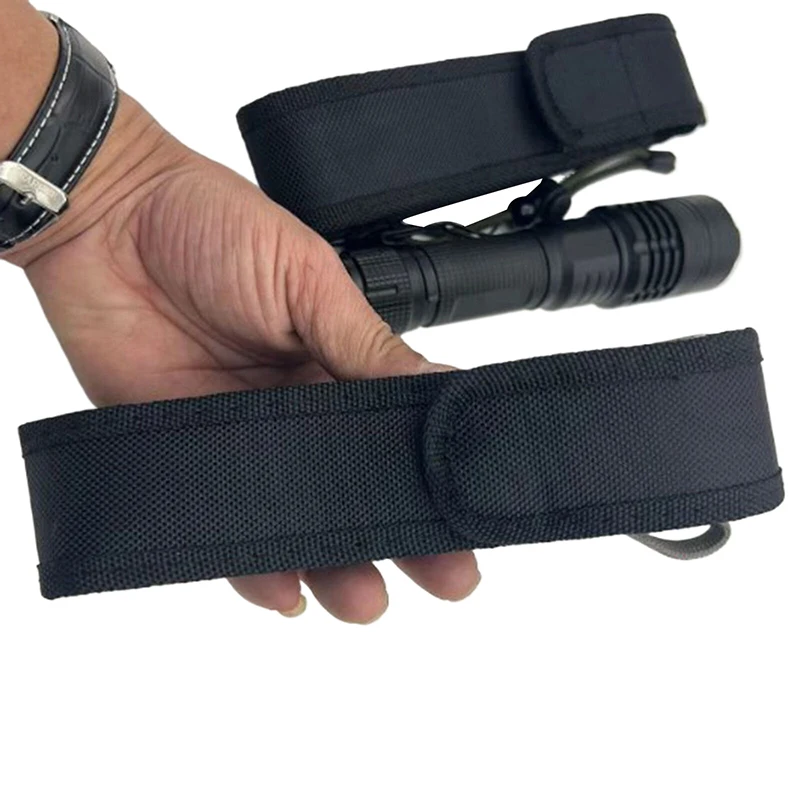 Nylon Waist Belt Bags Tactical 360 Degrees Rotatable Flashlight Pouch For Outdoor Camping Hiking