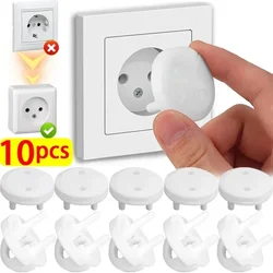 Juste de protection de prise de sécurité électrique blanche, protection anti-choc électrique, protecteurs rotatifs pour enfants, soins pour bébé, garde sûre