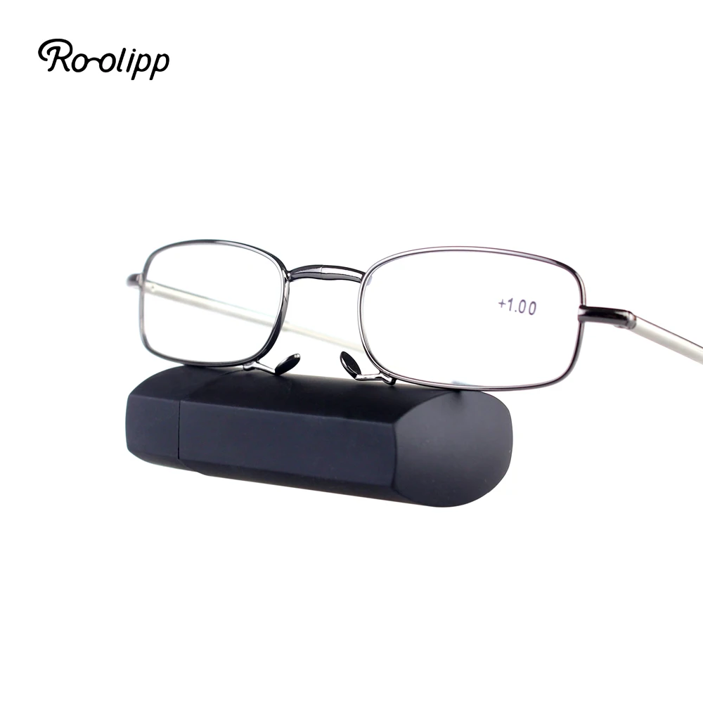 

Metal Foldable Reading Glasses Portable Ultra Lightweight Presbyopic Glasses for Men Women