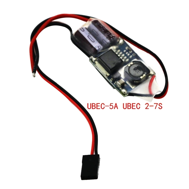 Receptor de fuente de alimentación FPV 5A 2-7S, regulador de voltaje externo BEC (UBEC) 5V, módulo regulador reductor para Avión RC, duradero