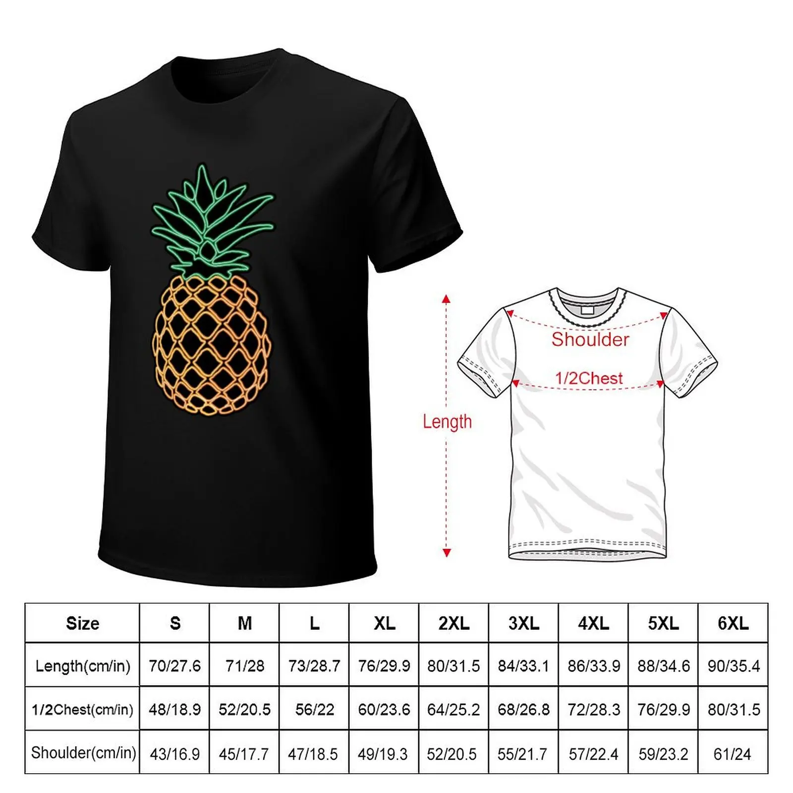 Neon Psych TV Show Pineapple T-Shirt funny t shirts man T-Shirt