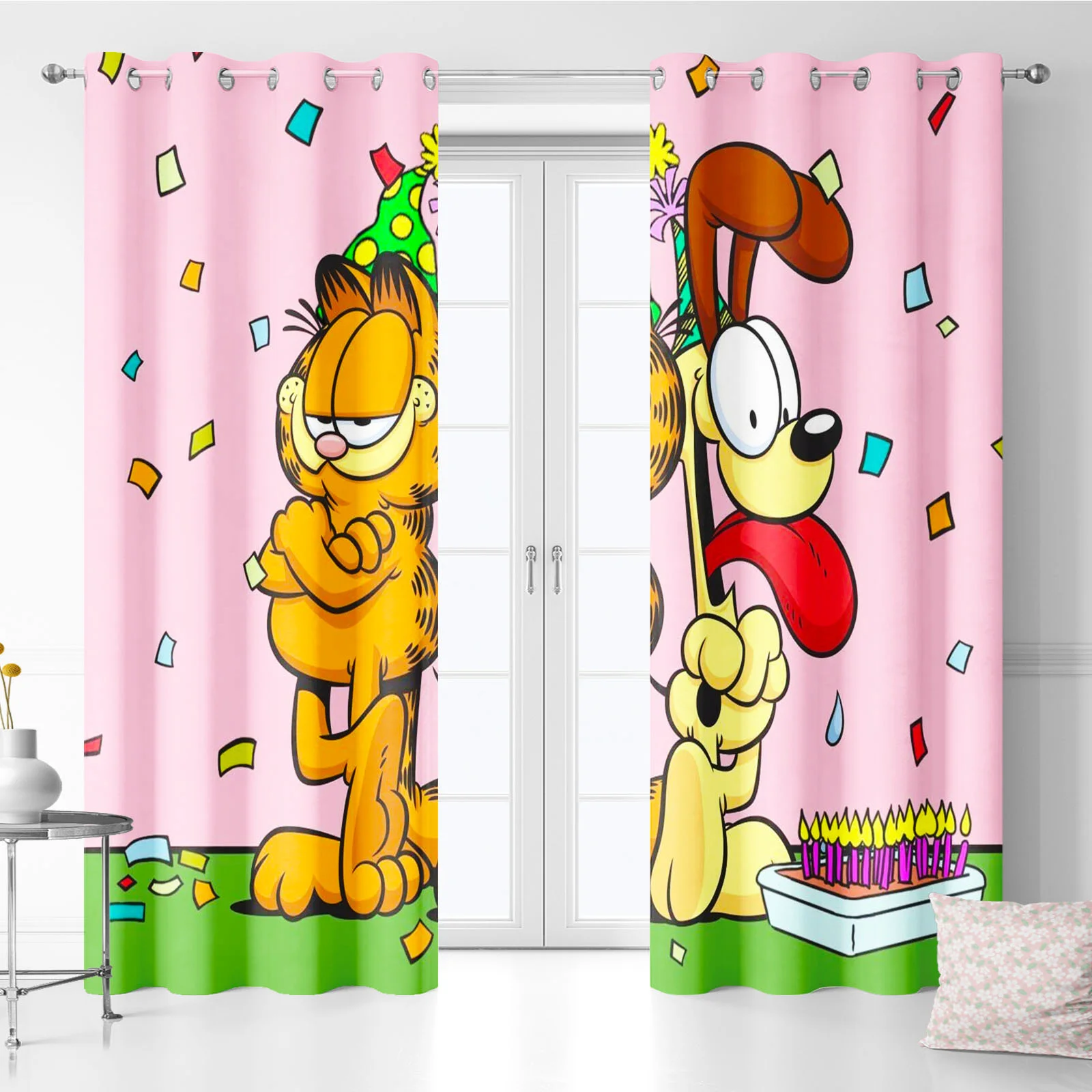 Garfield Home Decor Kitchen Living Room Bedroom Curtains For Blackout Curtains Christmas Gifts Anime Blackout