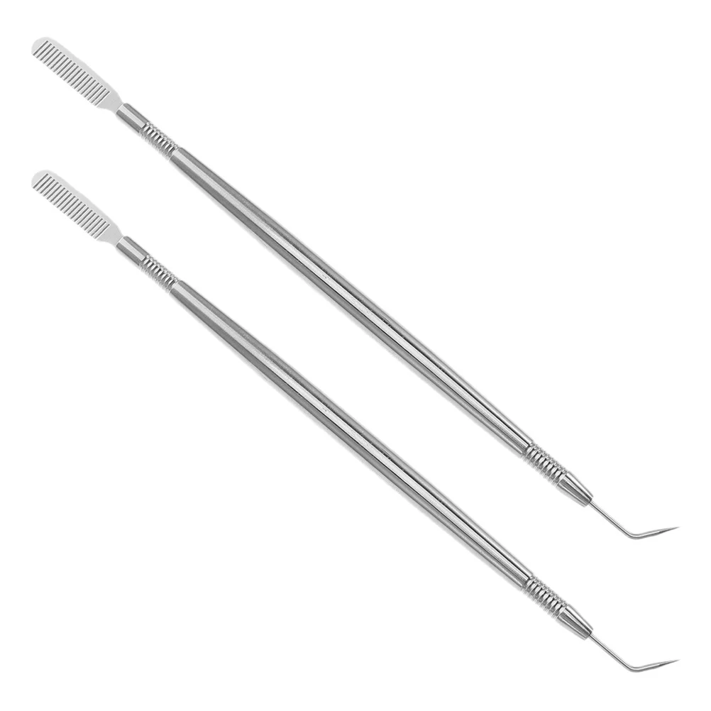 Peine rizador de pestañas de acero inoxidable, herramienta de elevación de pestañas para ojos brillantes y rizos duraderos, suministros de pestañas, 2 uds.