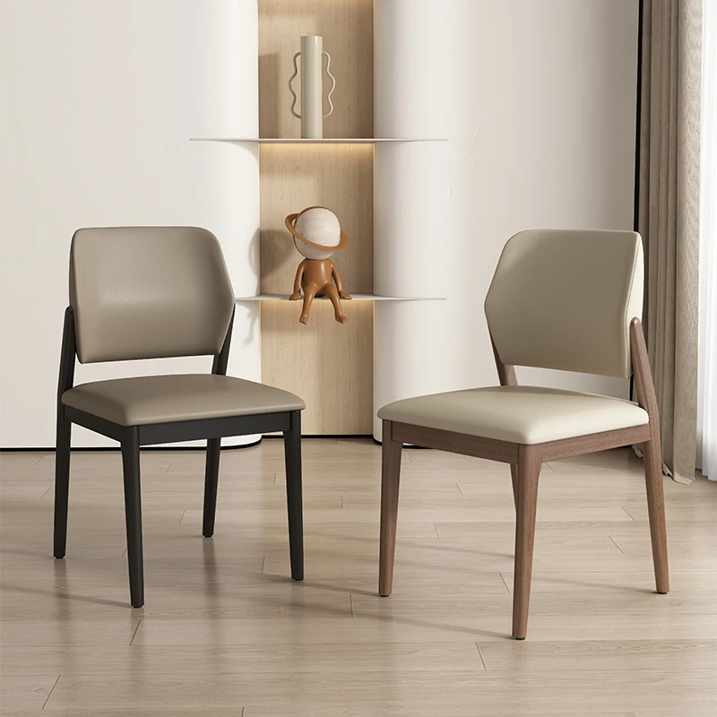 

Small-sized furniture, living room bedroom Designer Simple Log Ash Wood Back Chair for Home Restaurant