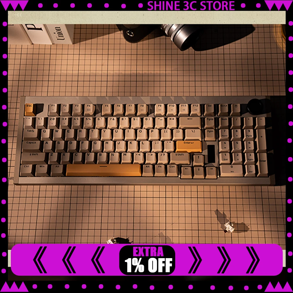 SKN Pixiu 96Ultra لوحة المفاتيح الميكانيكية اللاسلكية ثلاثي الوضع المزدوج 8K سبائك الألومنيوم الرياضة الإلكترونية لوحة المفاتيح طوقا قذيفة بدون قاع مخصص #1