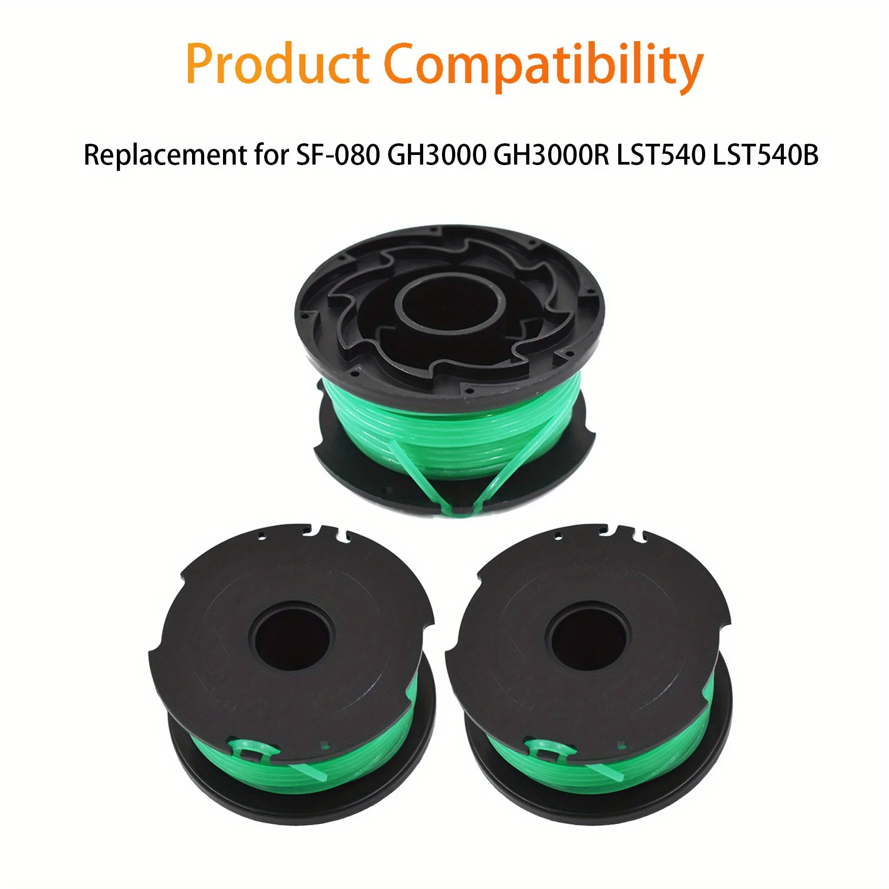 String Trimmer Spool Line 20ft 0.080 Inch Replacement for SF-080 SF-080-BKP