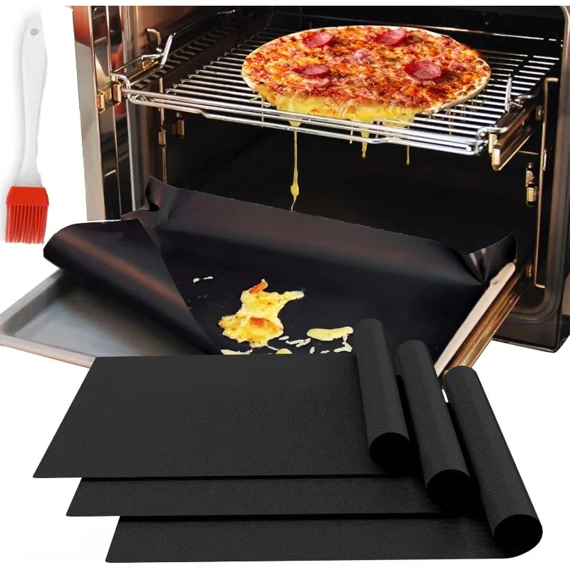

Oven Liners for Bottom of Oven Silicone Reusable Non-Stick Resistant Grill Mats Cooking Mat of Lectric Oven Gas Stove Liners