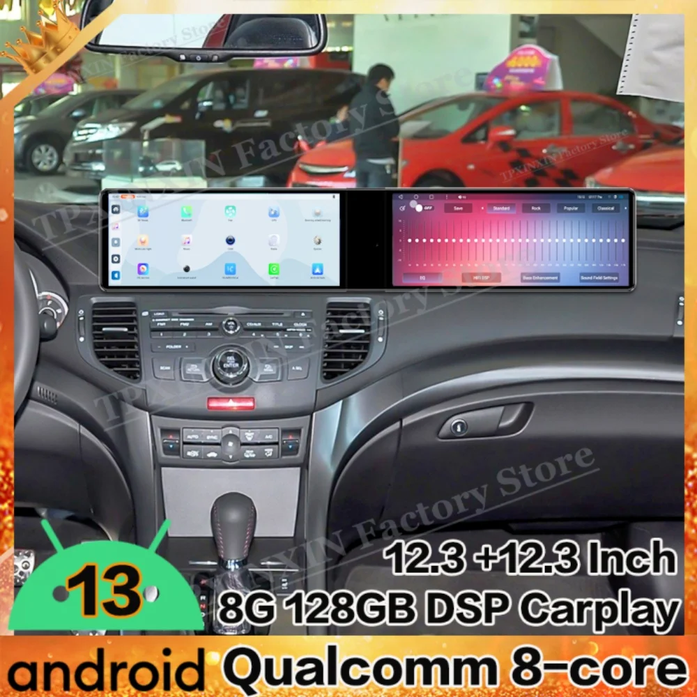 

Dual Screen Interaction Android Auto For Honda Spirior 2009~2013 Multimedia GPS Navigation Car Radio Stereo Receiver Head Unit