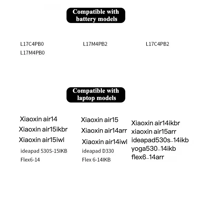 New L17M4PB2 Laptop battery For Lenovo Yoga 530 14IKB 141KB 14ARR 5B10Q16067 L17C4PB0 5B10Q16066 L17M4PB0 5B10Q22882 L17C4PB2
