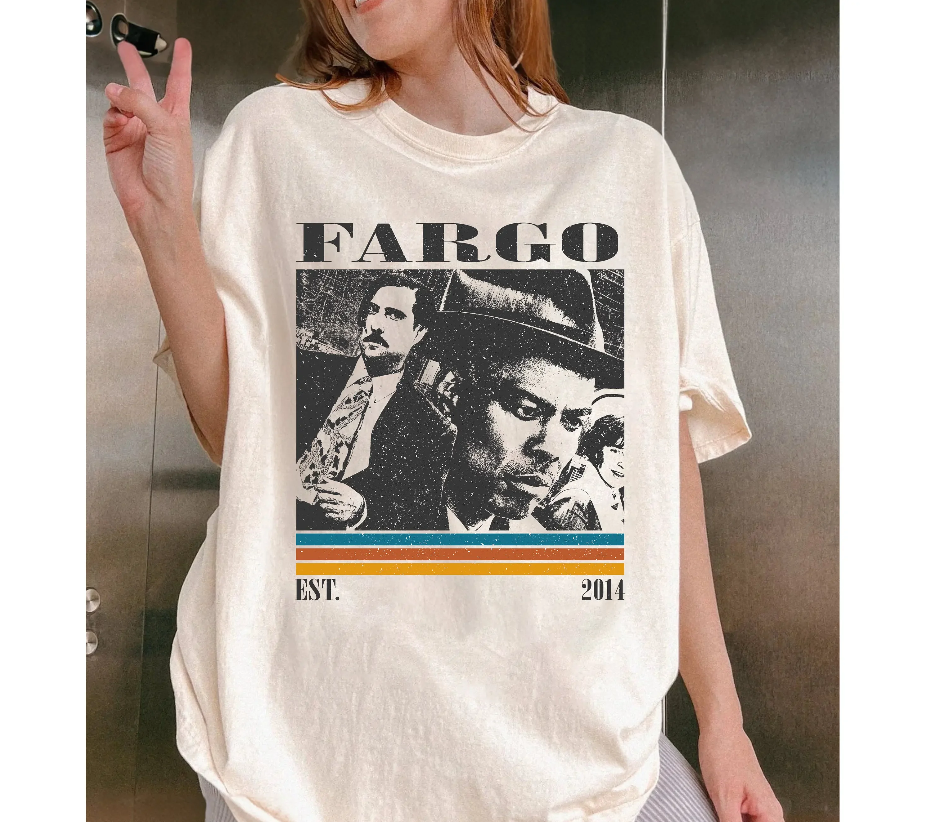 Fargo T Shirt TV Series Movie Vintage Midcentury Retro MinimalisT