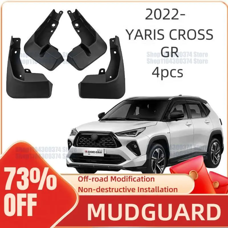 For Toyota Yaris Cross GR Sport 2022-2024 All-Weather Car Mudflaps Splash Mud Flaps Front Rear Wheel Fender Flare Auto