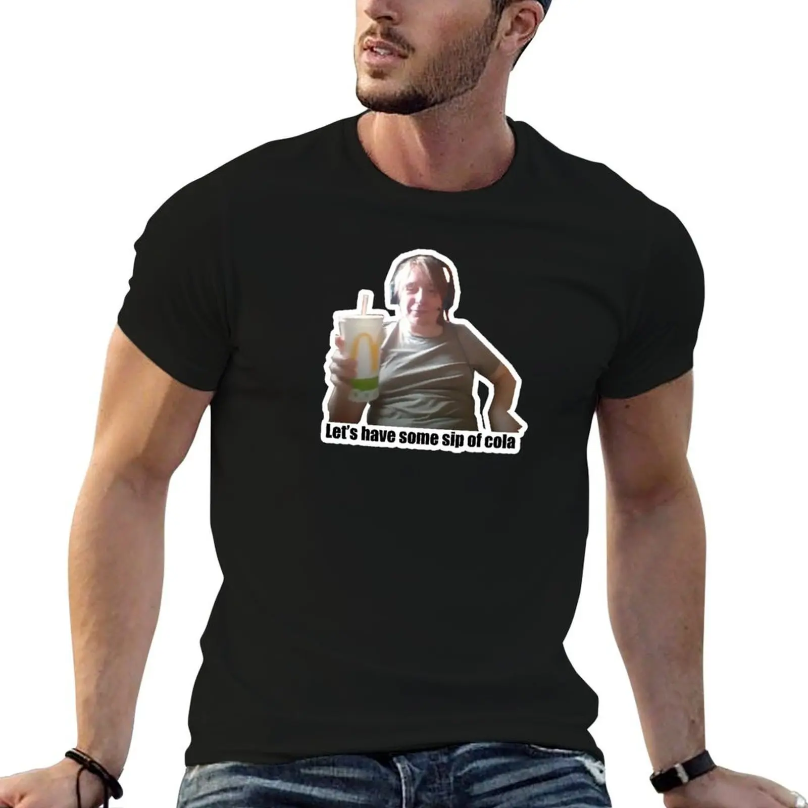 

Zlatorz sip of cola T-Shirt men t shirt cotton 100% anime t shirts oversize T-Shirt
