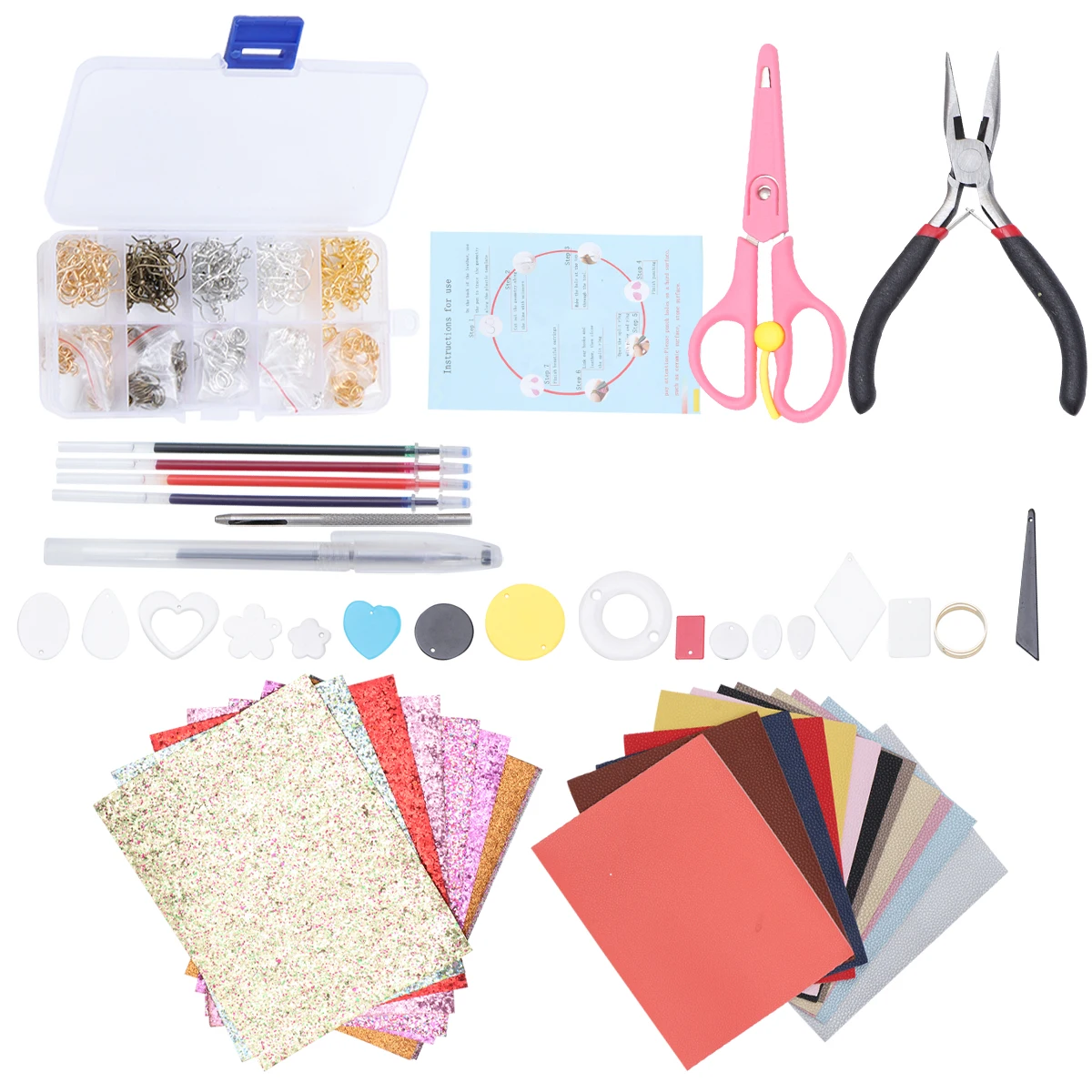 

1 set 1 Diy Making Kit Premium Pu Metal Plastic Tools Creative Handmade Jewelry Craft Set For Beginners Professionals