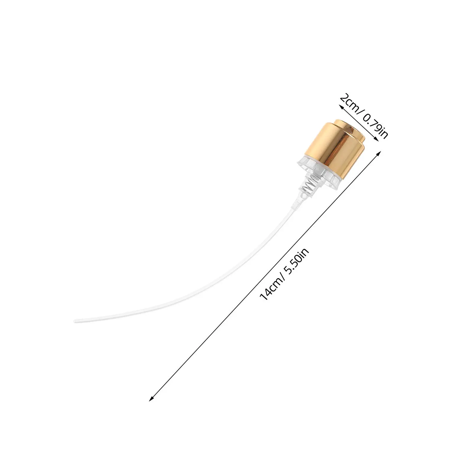 15Pcs Elegant Gold Perfume Spray Cap Replacement Precision Mist Pump Head for Refillable Travel Perfume Bottles Universal Spray