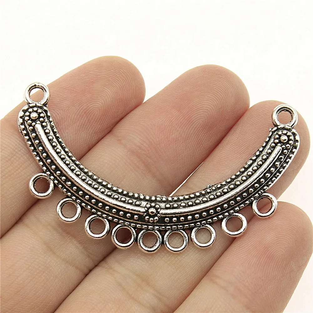 WYSIWYG 2 sztuk 55x35mm złącze znalezienie tworzenia biżuterii zakrzywione naszyjnik złącze Charms Charm zakrzywione złącze