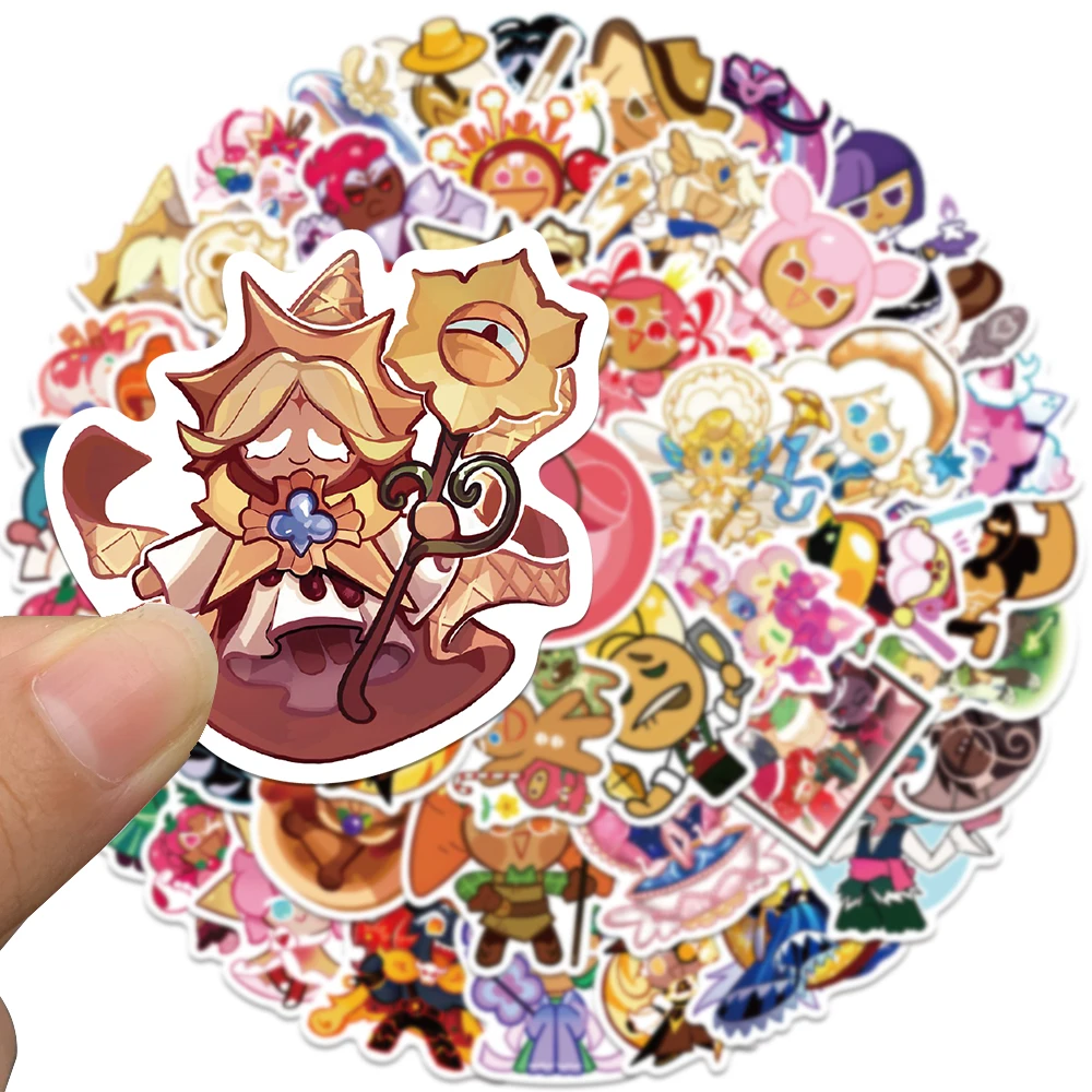 50pcs Cute Cartoon Game Cookie Run Kingdom Stickers For Kids Adults Laptop Luggage Guitar Skateboard Waterproof Vinyl Decals