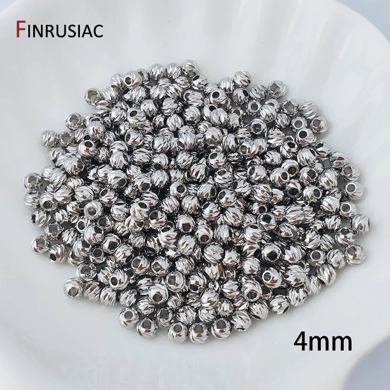 18 Karat vergoldete, gestreifte Blumenperlen, Trenner für Perlen, 2,5/3/4 mm Armband-Abstandsperlen, Schmuckherstellung, DIY-Zubehör