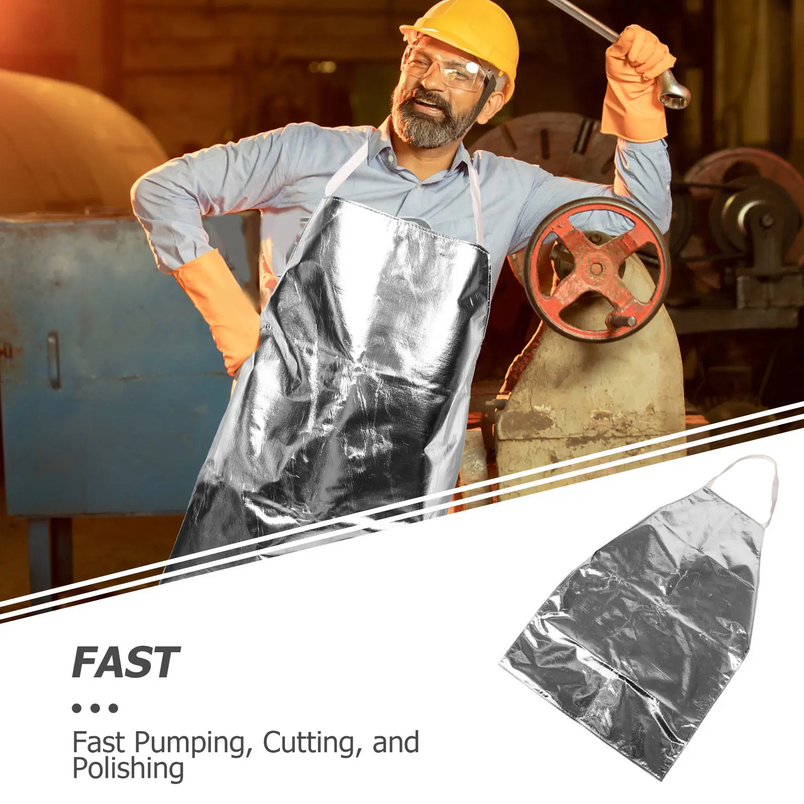Resistant Heavy Duty Fire Cook Apron For Welding Work Home Cooking Insulated Aluminum Foil Heat Shielding Working