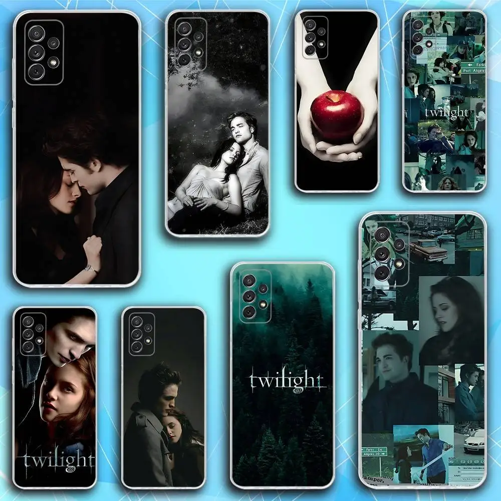 

T-Twilight TV Phone Case For Samsung S30,23,21,22,20, FE lite,S10,9,8,7 PIus Note20ultra Soft Transparent