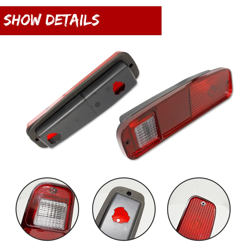 Car Rear Tail Light Housings Kit For Ford 1978-1979 Bronco / 1975-1991 E100 E150 E250 E350 / 1974-1979 F100 F150 F250 F350 Truck