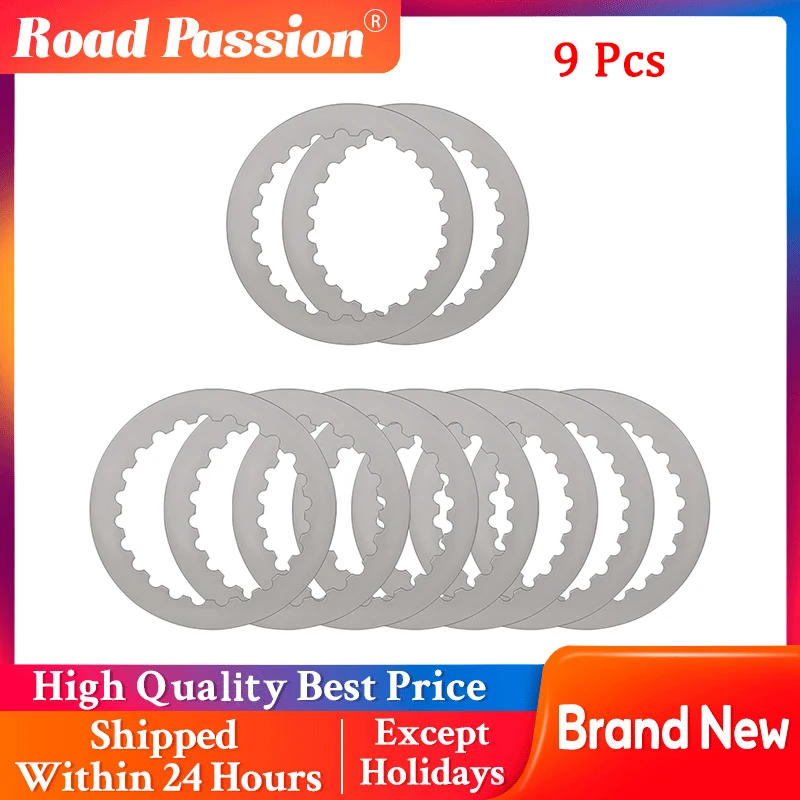 

Road Passion 9 pcs Motorcycle Clutch Steel Plates Disc Kit For 250 350 SX-F SXF XC-F XCF Engine 59032010100 59032010200