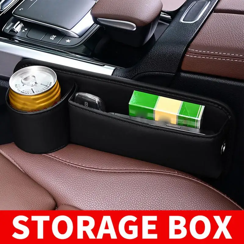 Multifunctional Car Seat Organizer PU Leather Car Storage Box Car Seat Organizer Space-Saving & Multifunctional Use Holds Money