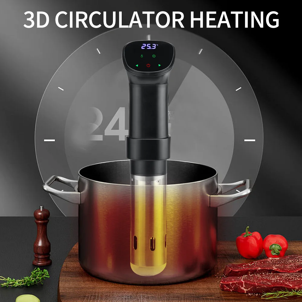 IPX7 Impermeável Sous Vide Fogão a Vácuo com Display Digital LED, Circulador De Imersão, Culinária Precisa, Fogão Lento, 1800W