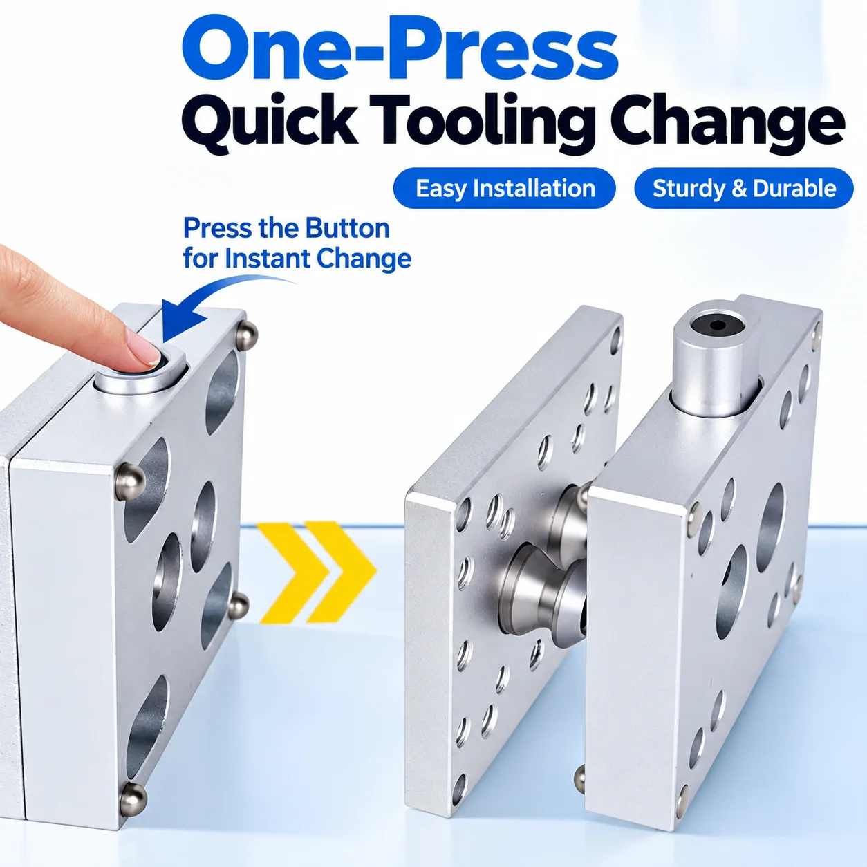 AIRSLG One-Press Quick Change Fixture Plate Fast Tooling Change Plate Precision Positioning Base for Industrial Automation
