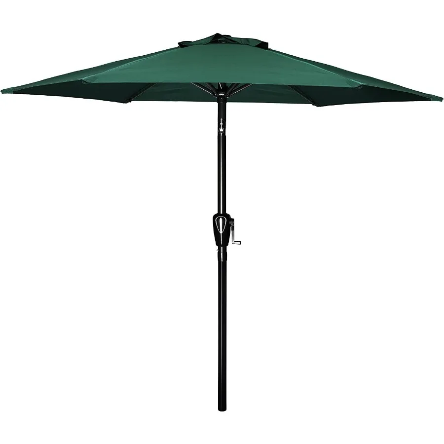 

Simple Deluxe 7.5' Patio Outdoor Table Market Yard Umbrella with Push Button Tilt Crank 6 Sturdy Ribs for Garden Deck Backyard