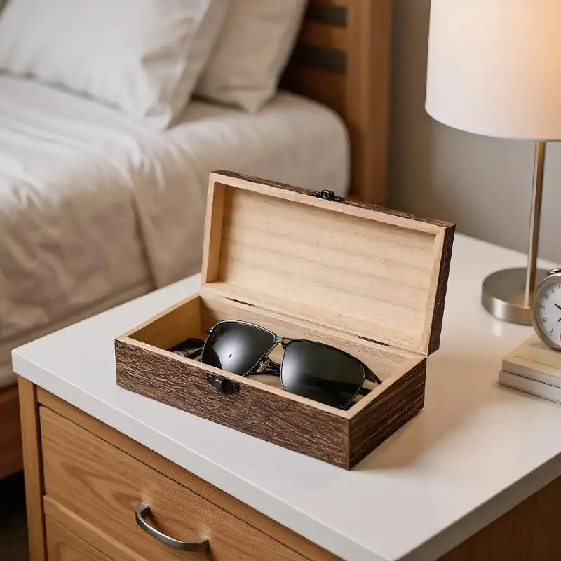 

Retro Wooden Jewelry Storage Box Vintage Wooden Box With Lock Rectangular Desktop Organizer For Necklace Bracelet Ring Ornaments