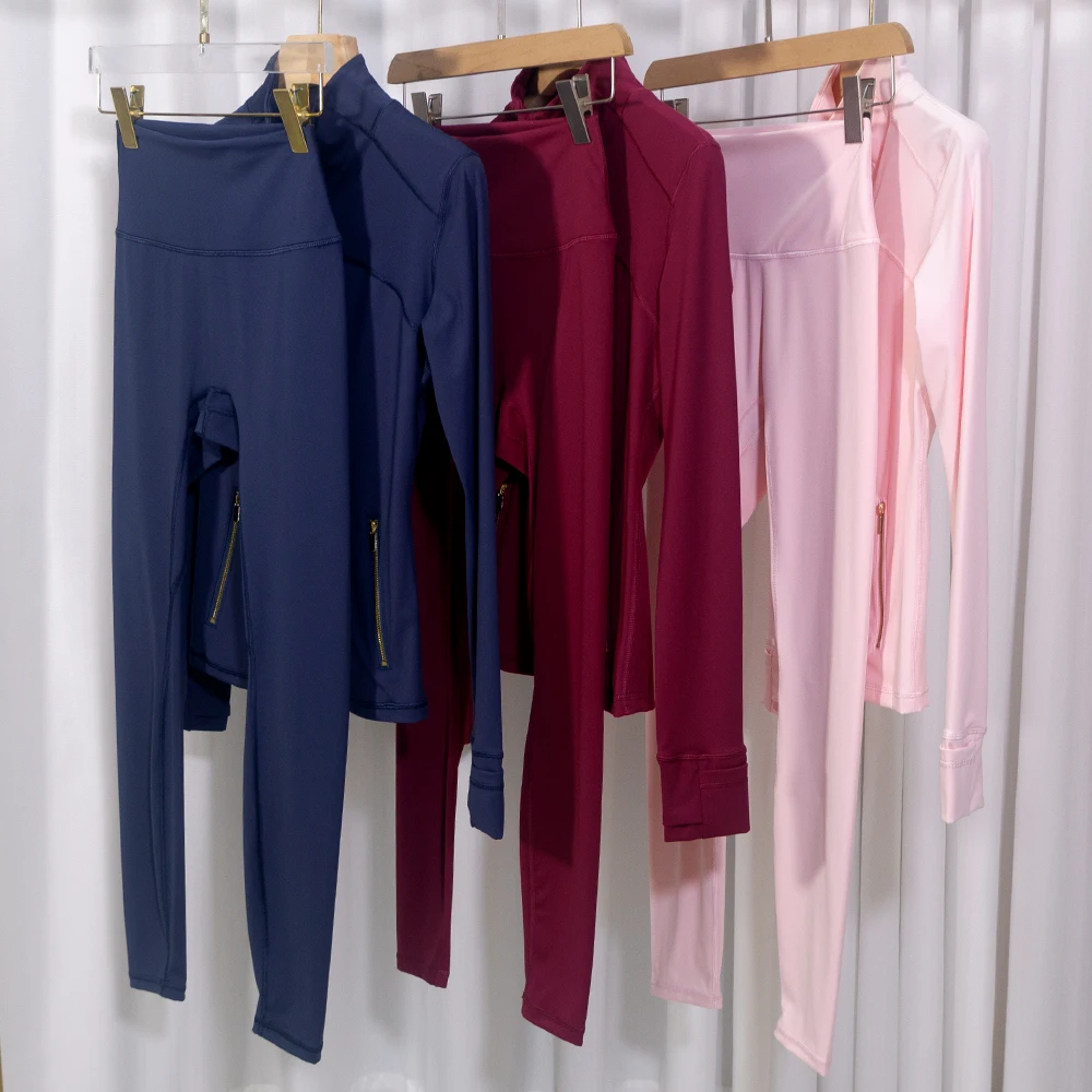 2026 New Yoga Sports Set Jacket Quick-Dry Yoga Pants Slim Fit Sun-Protective Outerwear Set