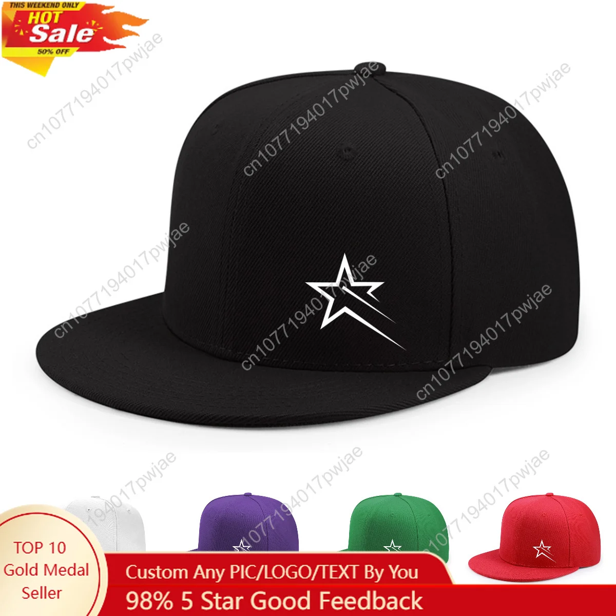 

1pc Unisex Fashion Hip-Hop Baseball Cap - Adjustable Fit, 100% Polyester, Sun Protection, Urban Style, Flat Brim for All Seasons