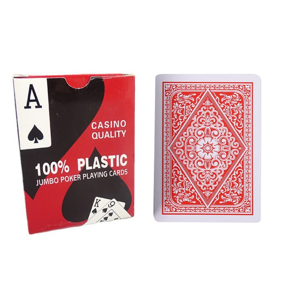 New Deck of Cards PVC Waterproof Playing Cards, 54PCS Big Character Plastic Texas Poker Set In Case Washable Flexible Table Game