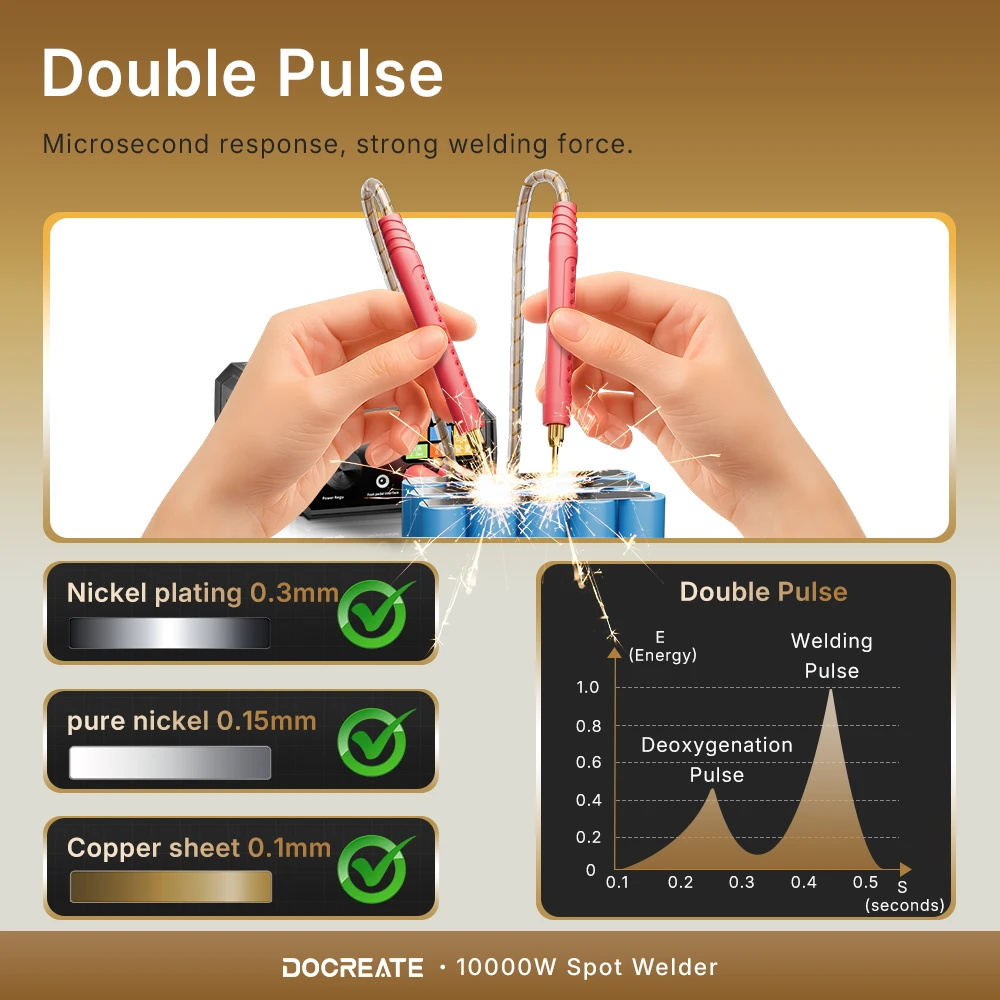 Nuevo Mini Kit de soldador por puntos de 10000W, paquete de batería automática 18650, máquina de soldadura por puntos portátil, pluma para tira de níquel de 0,15 MM