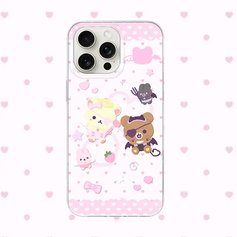 جديد عصري INS لطيف الملاك الفراولة سهلة الدب جراب هاتف آيفون 17 برو ماكس الهواء 15 14 13 16 12 11 برو ماكس زائد Y2k الغطاء الخلفي