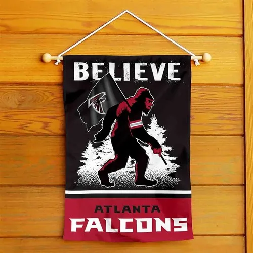 WinCraft NFL Atlanta Falcons Bigfoot Sasquatch Believe Garden Banner Flag 12x18 uua