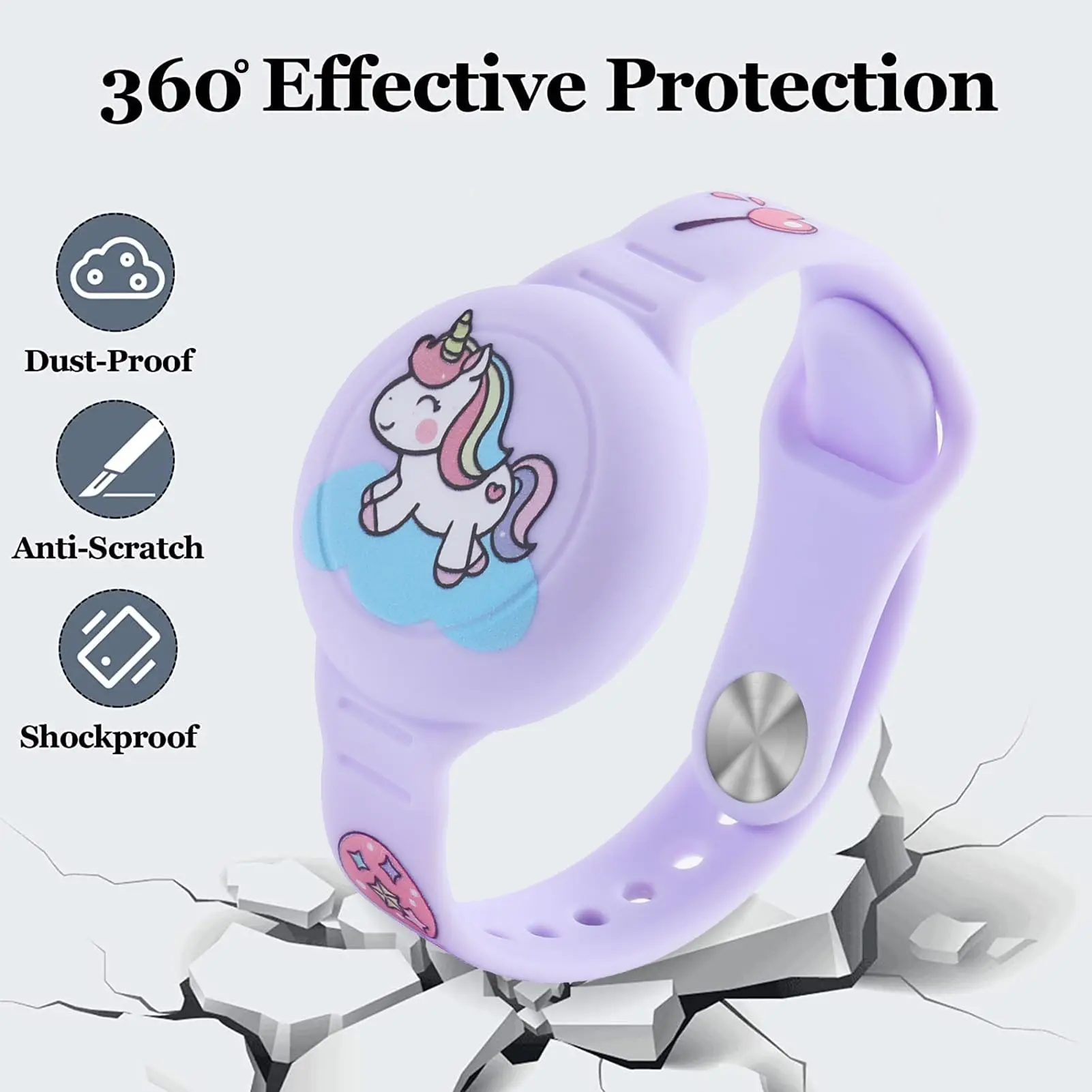 Pulseira de relógio à prova d'água para airtag, silicone, apple airtag, pulseira infantil, airtags, rastreador gps, pulseira de relógio