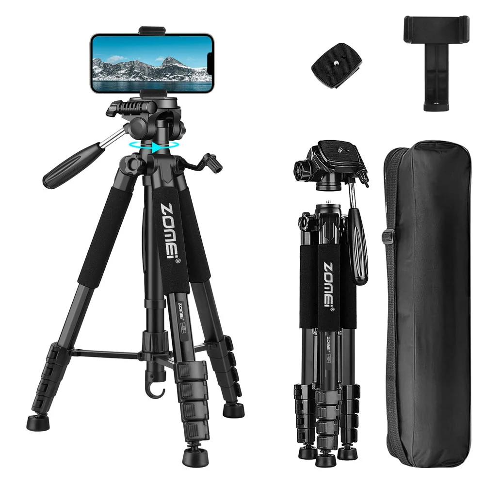 

Q188 Professional Lightweight Travel Tripod 187cm/73.64in Adjust-height 360°Accurate Fixed Panorama Shooting with Pan Head