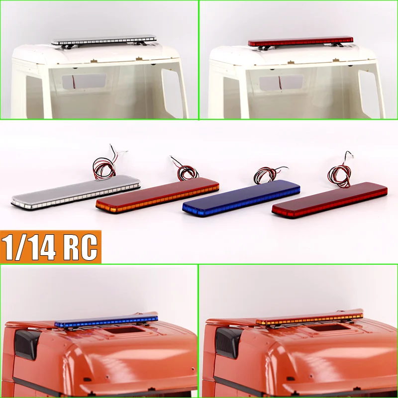 LED Simulation Model Warning Light Strobe Light for 1/14 Tamiya RC Truck SCANIA 770S R620 VOLVO Arocs MAN TGX Car Accessories