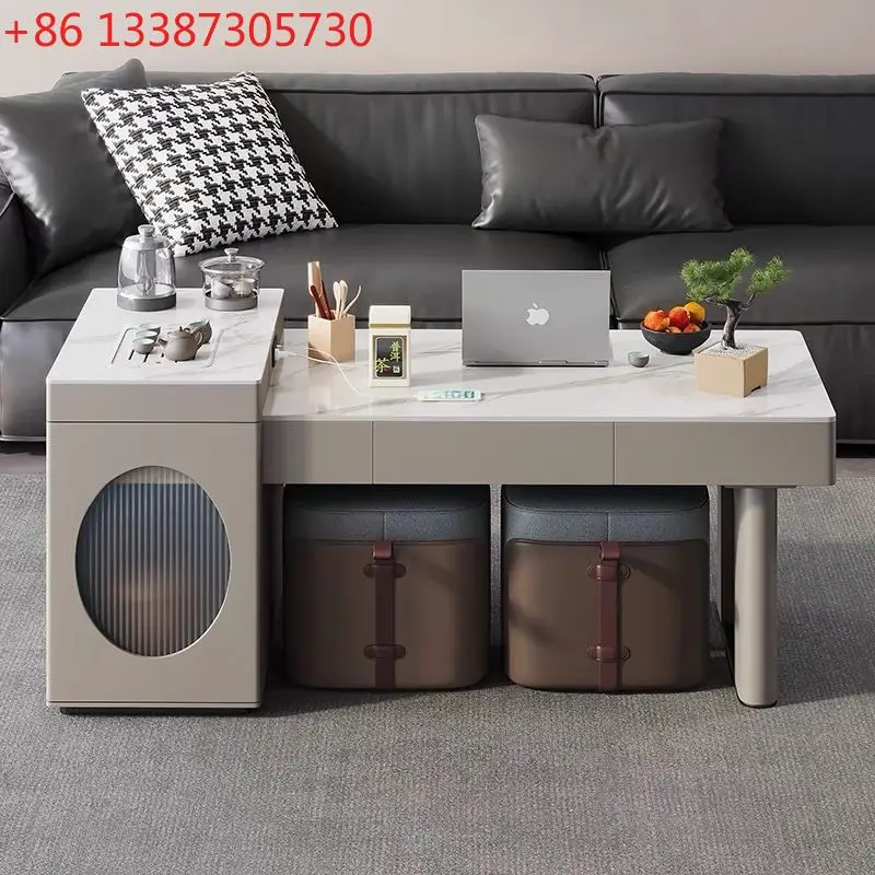 

Журнальный столик Shimadai, комбинированный телескопический чайный столик кунг-фу для гостиной, умный дом