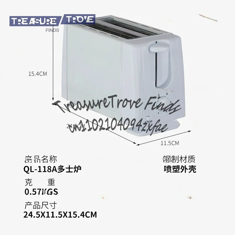 

Mini Toaster Sandwich Bread Breakfast Machine Fully Automatic Kitchen Small Appliance