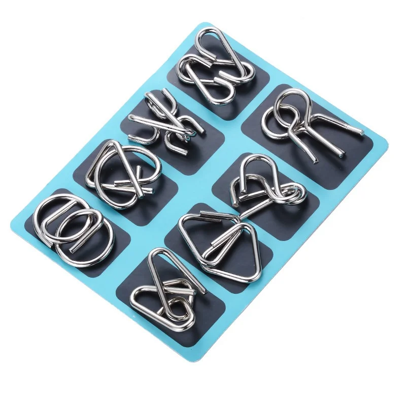 Puzzle The Ring Metal Puzzles The 9-Piece Series Of Abc Metal Puzzle Toy Intelligence Buckles Playing Holiday Gift For Kid Birth