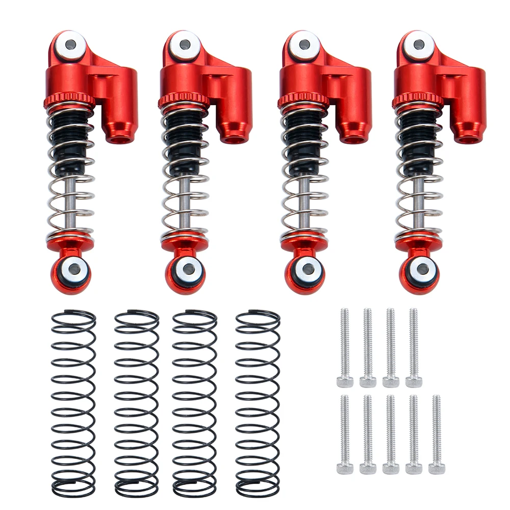 YEAHRUN 4PCS Oil Shocks Absorber Aluminum Threaded Damper for 1/24 Axial SCX24 All Series RC Micro Crawler Car Accessories