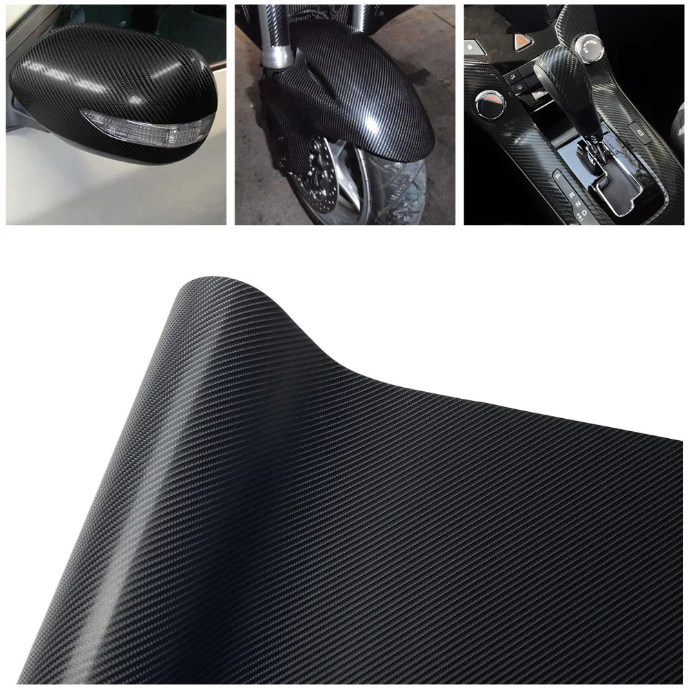 

4D Carbon Fiber Vinyl Car Wrap Film Waterproof Sticker for Auto Bike Motorcycle High-Quality DIY Exterior Decoration Film