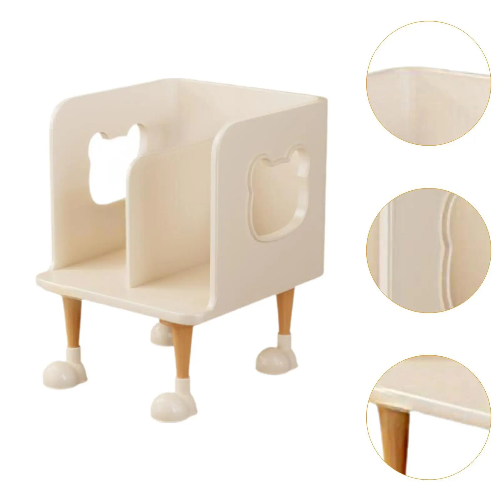 Desktop Bookshelf Organizer Decorative Creative Bookcase Display Shelf Book Storage Rack for Dorm Office Home Table Study Room