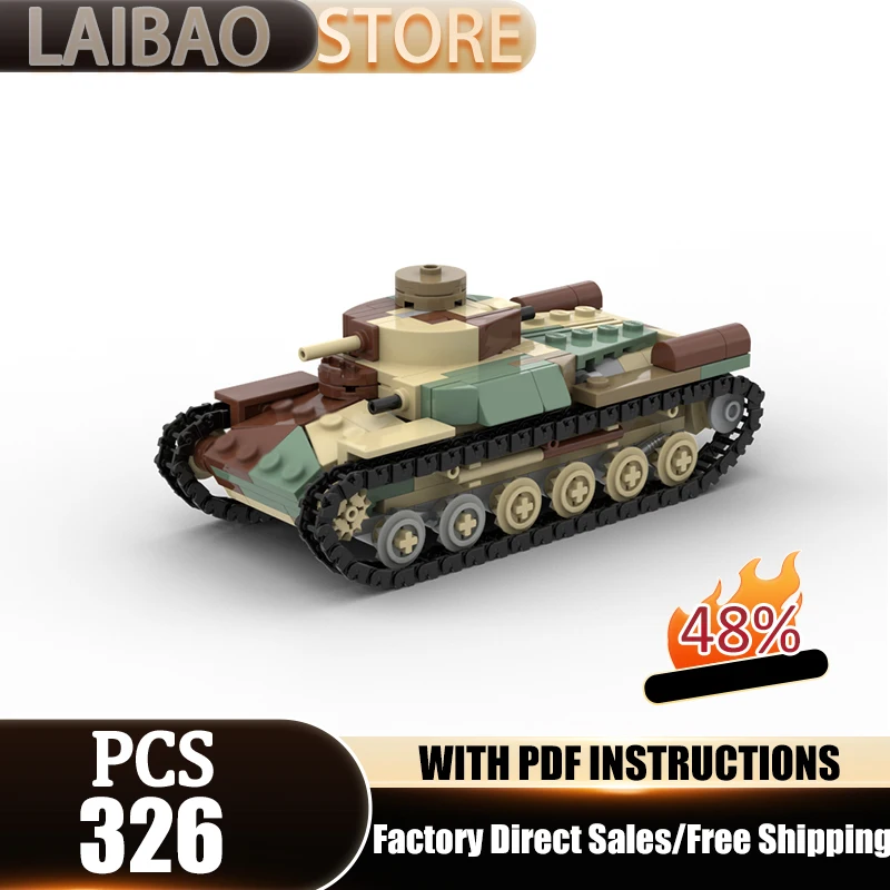 Armored Car Model Moc Building Blocks Type 97 Tank Model Technology Bricks Christmas Assembly Toys Constructrion Gifts