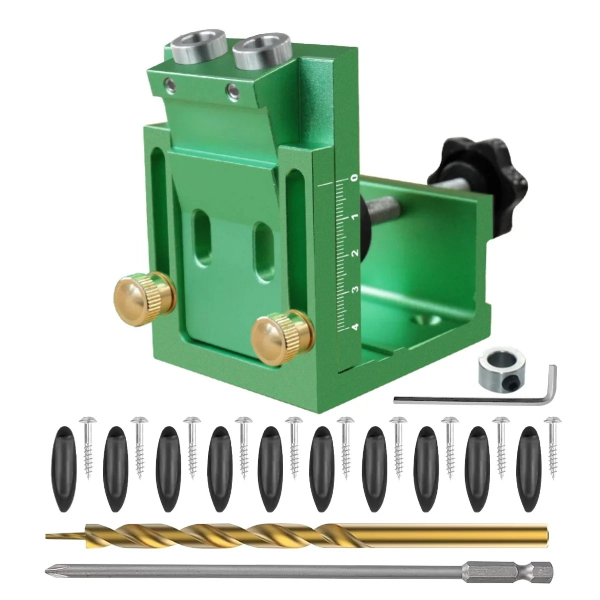 Wood Woodwork Guides Joint Angle Tool Locator Pocket Hole Jig Kit Adjustable Woodworking Tools Pocket Dowel Hole Jig System Set