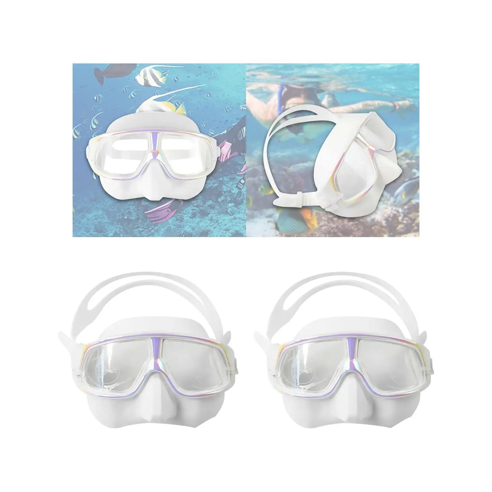 Snorkeling Mask Full Face Silicone Diving Goggles Anti Fog Water Sports Eyewear for Pool Beach Freediving Adults view 6
